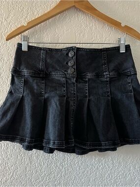 Urban Outfitters BDG High-Rise black denim mini skirt